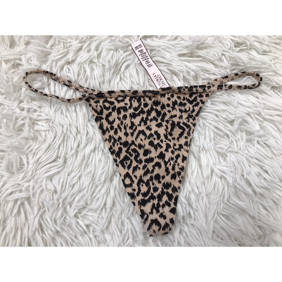 Rare Victoria's Secret Thong v-String Soft Cotton Panties CHEETAH Print Sm - Picture 3 of 5